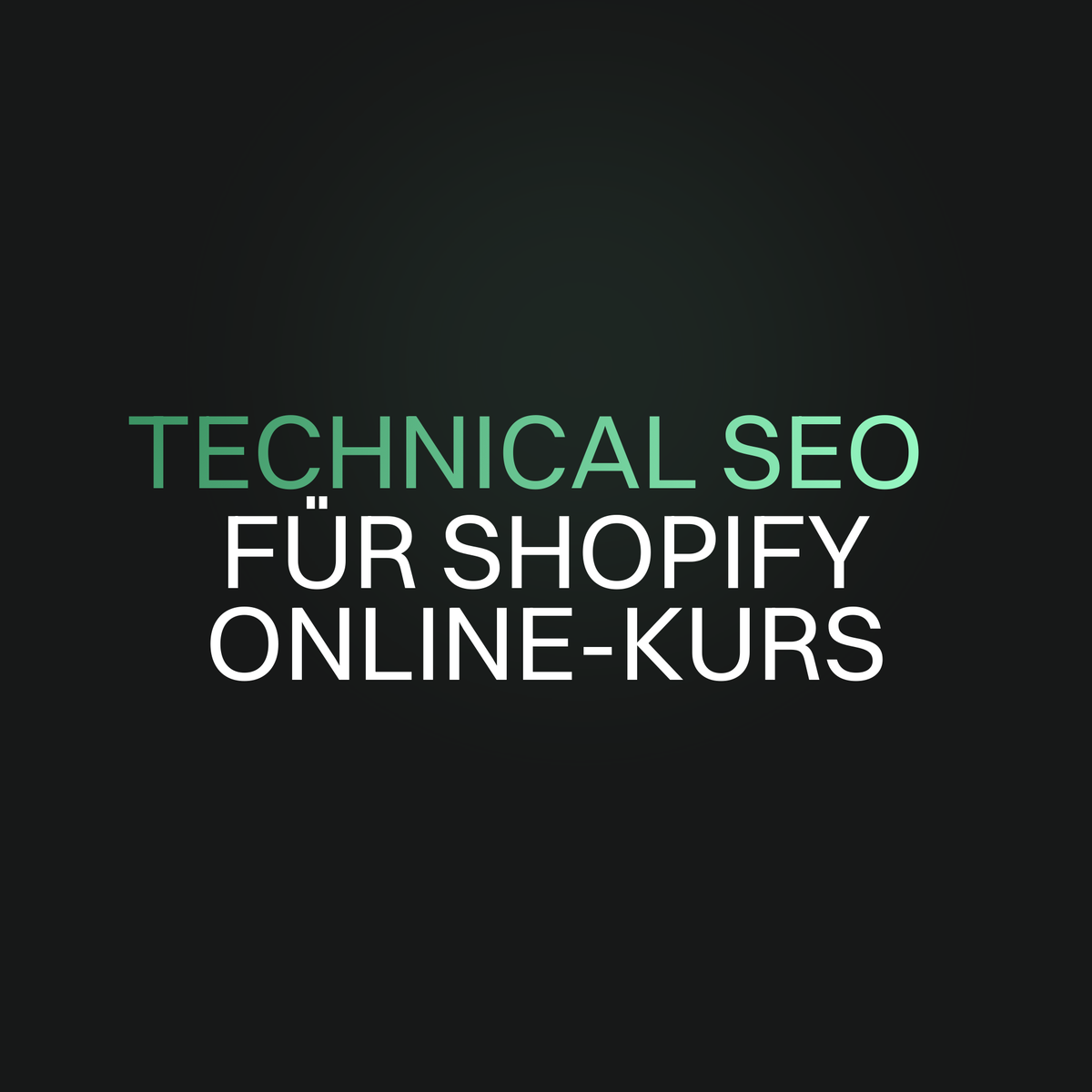 Technical SEO für Shopify Online Kurs
