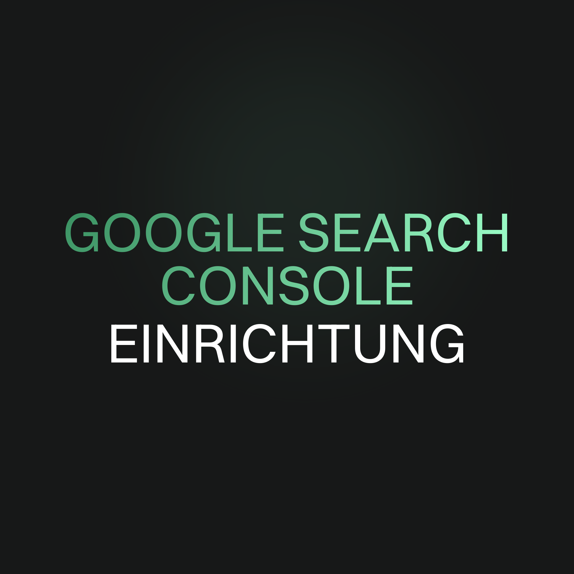 Google Search Console Einrichtung